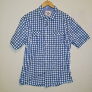 Age Of Wisdom Short Sleeve Plaid Pearl Snap Shirt-Size XXL-Western-Pockets